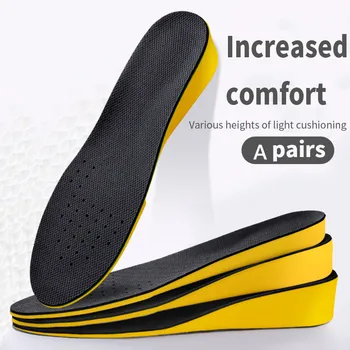1.5-3.5 cm Görünmez Yükseklik Artış Tabanlık Kadın Erkek Sarı Ayakkabı Taban Pedi Nefes Şok Emme Ayak Bakımı Yastık