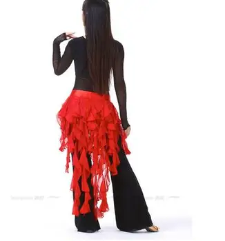 1 adet / grup Yeni Oryantal Dans Kostüm Püskül Wrap Kemer Zincir Şifon Kalça Tribal waistchain ücretsiz boyutu şeker katı
