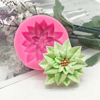 1 Adet Holly Yaprak Silikon Kalıp Kek Pişirme Noel Dekorasyon Aracı DIY Çikolata Sabun Meyve Çiçek Mum Mutfak Kalıp