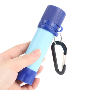 1 Pc taşınabilir hayatta kalma su filtresi saman arıtma şişe kamp acil açık