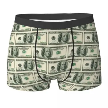 100 Dolar Banknot Erkek İç Çamaşırı baksır şort Külot Moda Nefes Külot Homme S-XXL