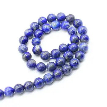 100 % Doğal Lapis Lazuli Yuvarlak Boncuk Strand Hiçbir Boyalı 6mm 15 inç Orijinal Renk Yarı Değerli Taş Boncuk TSB0228