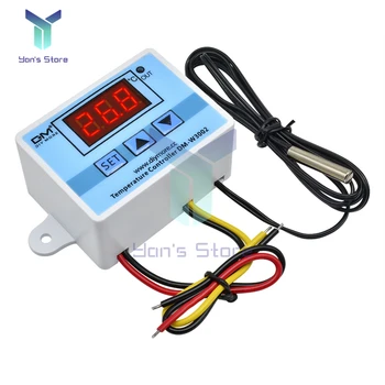 12V 24V 220V W3002 Dijital LED sıcaklık kontrol cihazı 10A Röle Termostat Regülatörü ısıtma Soğutma Kontrol Anahtarı XH-W3002