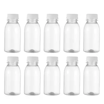 15 Adet Şeffaf Meyve Suyu Şişesi Plastik Şişe Süt depolama şişesi içecek şişesi Süt Şişeleri İçecek Şişelenmiş Ayrı