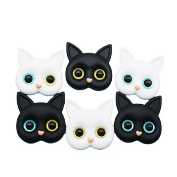 2 adet Sevimli Kedi Reçine kolye uçları Telefon Aksesuarları için Buzdolabı Kapı Süslemeleri Kawaii Kolye Dıy Takı yapma malzemeleri