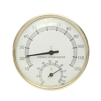 2 İn 1 Sauna Termometre Higrometre Büyük Arama Alüminyum Alaşım Pirometre Sıcaklık Nem Ölçer İçin Ev Banyo-ev Sauna Odası