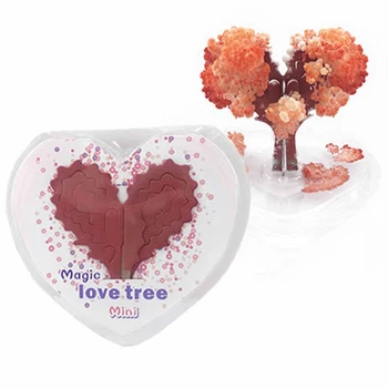 2019 75mm H Kırmızı Görsel Sihirli Büyüyen Kağıt Aşk Ağacı Büyülü Sevgi Dolu Kalp Noel Ağaçları Çocuklar Bilim Oyuncaklar Çocuklar İçin Yenilik