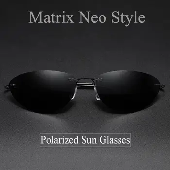 2021 Matris Ajan Smith Tarzı Polarize Güneş Gözlüğü Perçinler Erkekler Sürüş titanyum Neo Tarzı poligon güneş gözlüğü Erkekler için