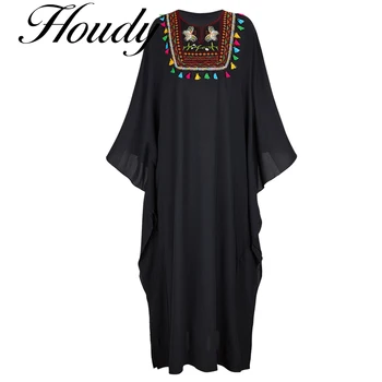2022 Moda Bayram Siyah Abaya Dubai Türkiye İslam uzun müslüman elbisesi Elbiseler Kadınlar İçin Robe Longue Femme Musulmane Vestidos Mujer