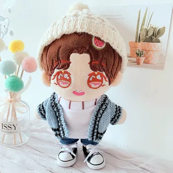 20cm Bebek Bebek Kıyafet Peluş oyuncak bebek giysileri Güzel Pantolon Şapka doldurulmuş oyuncak Bebek Aksesuarları Kore Kpop EXO Idol Bebek Hayranları Hediyeler