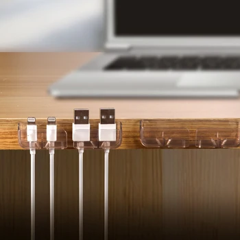 3 ADET Punch-ücretsiz kablo düzenleyici Silikon USB kablosu Sarıcı Masaüstü Düzenli Yönetimi Klipleri Kablo Tutucu Tel Organizatör Ev Depolama