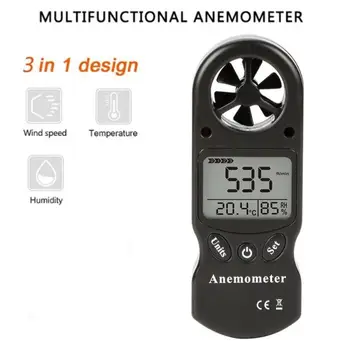 3-in-1 TL-300 Mini El Çok fonksiyonlu LCD Dijital Termometre Higrometre Anemometre Rüzgar Hızı Barometrik Basınç