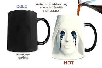350 ml cadılar bayramı son tasarım Walking Dead kahve kupa ısı renk değiştirme çay bardağı sihirli kupa hediye kafatası çift taraflı baskı