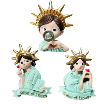 3D Aşk Tanrıçası Üfleme Kabarcık Karakter Karikatür Sevimli Kişilik Reçine Tasarım Buzdolabı Çıkartmalar Ev Mutfak Malzemeleri
