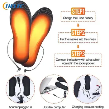 5V USB Isıtmalı Ayakkabı Tabanlık Elektrikli Ayak isıtma pedi Ayak İsıtıcı Çorap Pad Mat Kış Açık Spor Isıtma Tabanlık Kış Sıcak