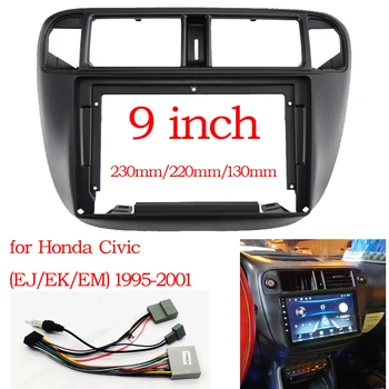 9 inç Araba Fasya Radyo Paneli Honda Civic (EJ/EK/EM) 1995-2001 Dash Kiti Kurulum Adaptörü Facia Konsol Çerçeve Plaka ayar kapağı