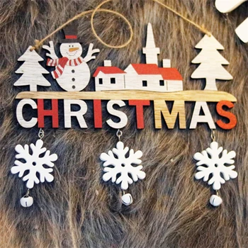 Ahşap Noel Kapı Asılı Süslemeleri Duvar Noel Aralık Mutlu yılbaşı dekoru Ev Navidad Kapı Kolye Mutlu Yeni Yıl 2023