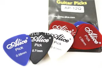 Alice 12 adet Akustik Elektro Gitar Seçtikleri Mat Mızrap Kapaklı Ücretsiz Kargo