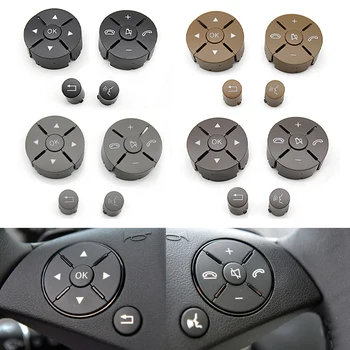 Araba direksiyon Düğmeleri Kontrol Anahtarı ayar kapağı Kiti Mercedes Benz W204 X204 W212 C E GLK Sınıfı C180 C260 E200