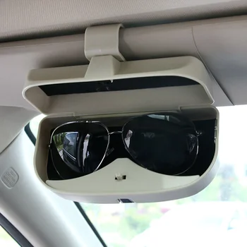 Araba Gözlük Kutusu araba güneşliği Fatura Klip araba için çok işlevli gözlük saklama kutusu Organizatör Kutusu Güneş Gözlüğü Tutucu Depolama Cepler