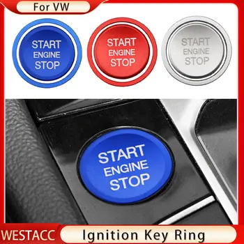 Araba Motor Çalıştırma Düğmesi kontak anahtarı Halka Kapak Trim VW Golf 7 için MK7 VII GTI R Tiguan Jetta CC Arteon Passat B8 Touareg T-roc