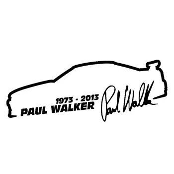 Araba Sticker Vinil Paul Walker Hızlı ve Öfkeli Moda Yansıtıcı Sticker Araba Komik 3D Etiketler Çıkartmaları Araba Styling 13*5cm