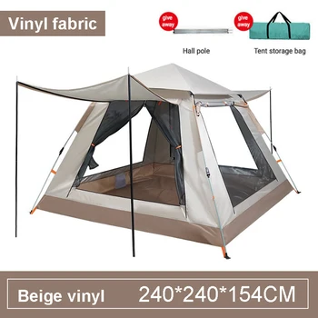 Açık Otomatik Hızlı Açık Çadır 5-6Person Rainfly Su Geçirmez Kamp Çadırı Aile Turist Anında Kurulum Çadırı Taşıma Çantası ile