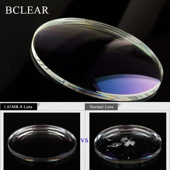 BCLEAR 1.60 Endeksli Asferik Şeffaf Lens MR-8 Süper Sert Optik Gözlük Reçete Lensler Güçlü Anti Yansıtıcı Çerçevesiz