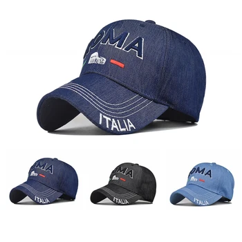 Beyzbol şapkası güneş şapkası İtalya Roma Mektup Nakış Eğlence Moda güneş şapkası Bahar Sonbahar beyzbol Spor kap Hip Hop Gömme Kap