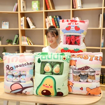 Bir Peluş Çanta Puding Oyuncaklar Totoro Dinozor peluş oyuncaklar Dolması Yumuşak Sevimli Hayvanlar Yastık Bebekler Çocuklar Çocuklar için Moda Hediyeler