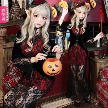 Cadılar bayramı Kostüm Yetişkin Kadın Sahne Kostüm Vampir Elbise Hayalet Gelin Zombi Kostüm Cadı Bar Kostüm