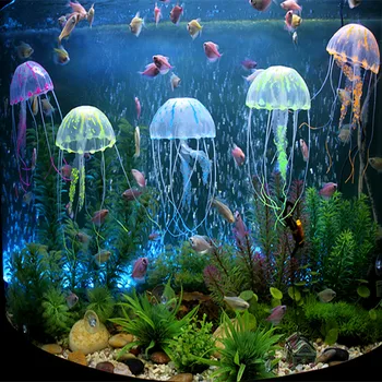 Denizanası Akvaryum Dekoratif Parlayan Etkisi balık tankı bitkiler Akvaryum dekorasyon aksesuarları
