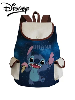 Disney Lilo ve Dikiş Baskılı Çocuk okul çantası Gençler Erkek Kız sırt çantası Mavi İpli Çanta Bayanlar Sırt Çantası Özel Desen
