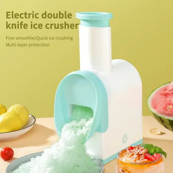 Elektrikli Buz Kırıcı USB Şarj Süt Çay Traş Buz Makinesi Tezgah Çift Bıçak smoothie makinesi Yaz Dondurma Araçları