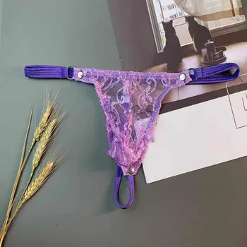 Erkek Seksi İç Çamaşırı Sissy Kılıfı penis kılıfı Külot Eşcinsel İç Çamaşırı Dantel T-Geri Tanga G-String Bulge Kılıfı Bikini Külot