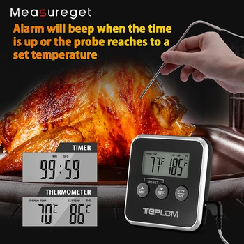 Ev mutfak barbekü et pişirme buzdolabı prob tipi elektronik gıda termometre termometre su termometresi