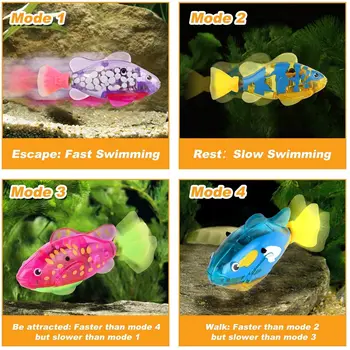 Flaş Yüzme Elektronik evcil balık Banyo Oyuncakları Çocuk Çocuk Küvet Akülü Yüzmek İnteraktif Balıkçılık Tankı Dekorasyon