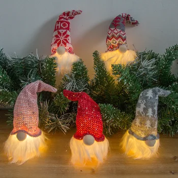 Gnome Noel Meçhul Bebek Noel Glow Süslemeleri Ev İçin Noel Süs Noel Navidad Natal Yeni Yıl 2022