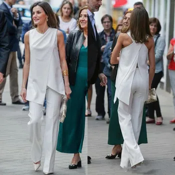 Gümüş Şifon Anne Gelin tulum Pantolon Takım Elbise Kadın iş elbisesi Resmi Kıyafet Konfeksiyon Düğün Konuk Elbiseler