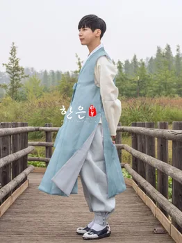 Güney Kore İthal Kumaş / erkek Hanbok / erkek Zengin Aile Hanbok / Düğün High-end Hanbok