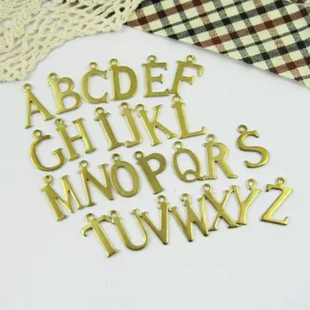 ham pirinç ilk alfabe mektubu charm moda takı DIY malzemeleri bulguları ABCDEFGHIJKLMNOPQRSTUVWX 1891059