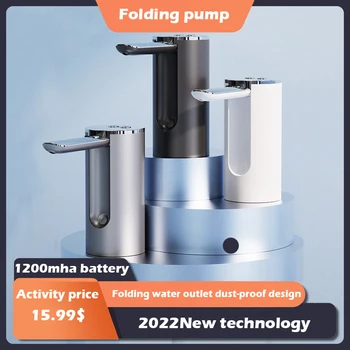 Homdd Otomatik Katlanır su sebili Elektrikli Su Pompası USB Şarj Edilebilir Taşınabilir içecek Dağıtıcı Şişe Namlulu su ısıtıcısı