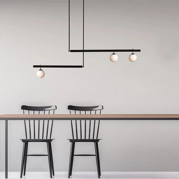 Iskandinav sanat şerit cam LED avizeler kolye ışıkları Modern Model odası cam mutfak avize asılı lamba siyah altın dekor