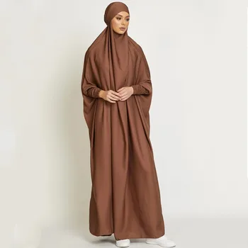 Jilbab Abaya Kadınlar Müslüman Tek Parça Namaz Elbise Tam Kapak Abayas Dubai Türkiye İslam Elbise Başörtüsü Elbise Mütevazı Ramazan Giyim