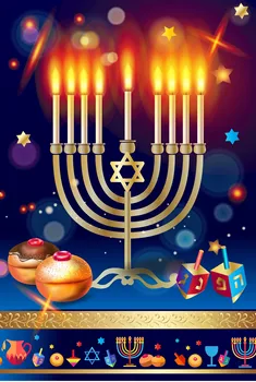 JMINE Dıv 5D Hanuka Yahudi mumlar ahşap çörek ışıkları yıldız Tam Elmas Boyama kitleri sanat Doğal 3D boya elmas