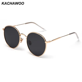 Kachawoo polarize güneş gözlüğü kadın 2019 adam metal çerçeve yuvarlak güneş gözlüğü erkek sürüş kırmızı siyah aksesuarları yaz gözlük
