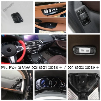 Karbon Fiber İç BMW X3 G01 2018 - 2021X4 G02 2019 - 2021 direksiyon / Vites Pozisyon Paneli / Mikrofon Kapağı Trim