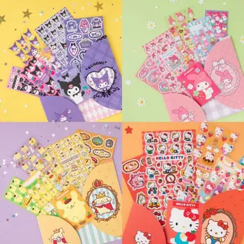 Kawaii Sanrio Sticker Karikatür Hello Kitty Mymelody Kuromi Öğrenci Bilgisayar Sticker Sevimli Kız Depolama Kitap cep telefonu çıkartması