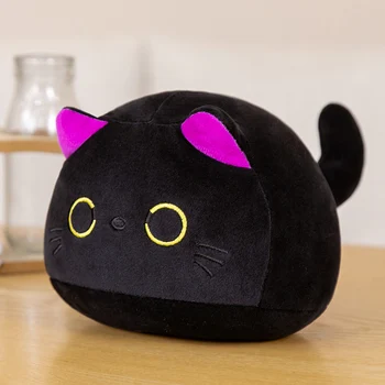 Kawaii Siyah Kedi Yaklaşık 30Cm Yastık peluş oyuncaklar Bebek Sevimli Sevimli Yüksek Kaliteli Hediyeler Erkek Kız Arkadaşlar için Süslemeleri Çocuk