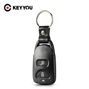 KEYYOU Araba Anahtarı Kabuk Durumda 2 Düğmeler Uzaktan Anahtar Boş Kapak Hyundai İçin Fit IX25 Tucson